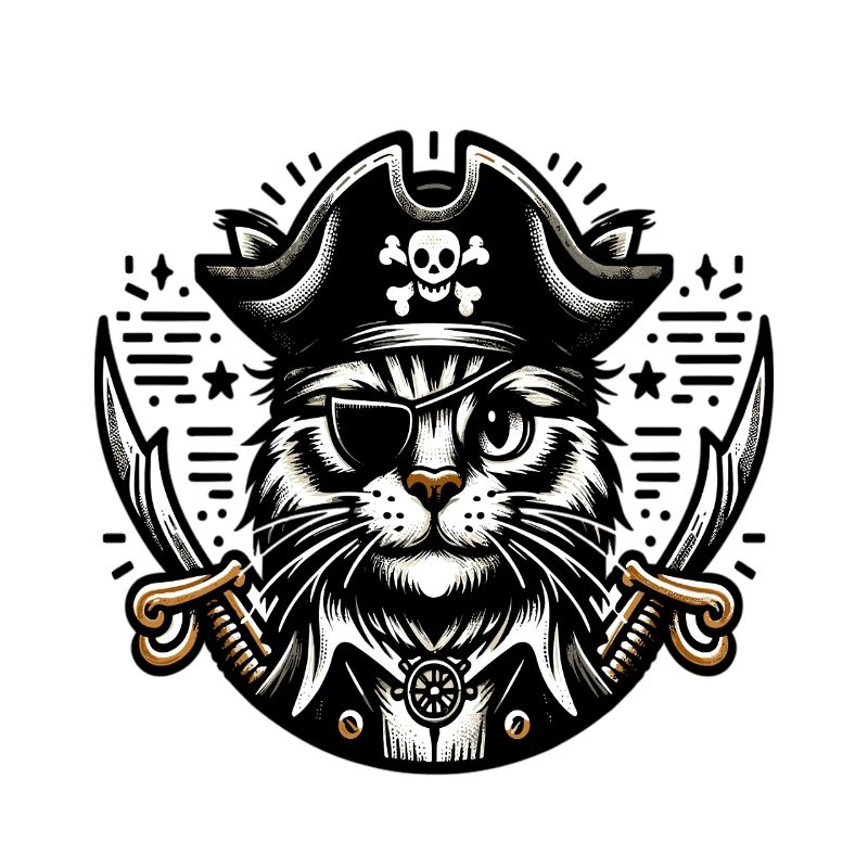 Cat Pirate: Pirate Cat with Eye Patch