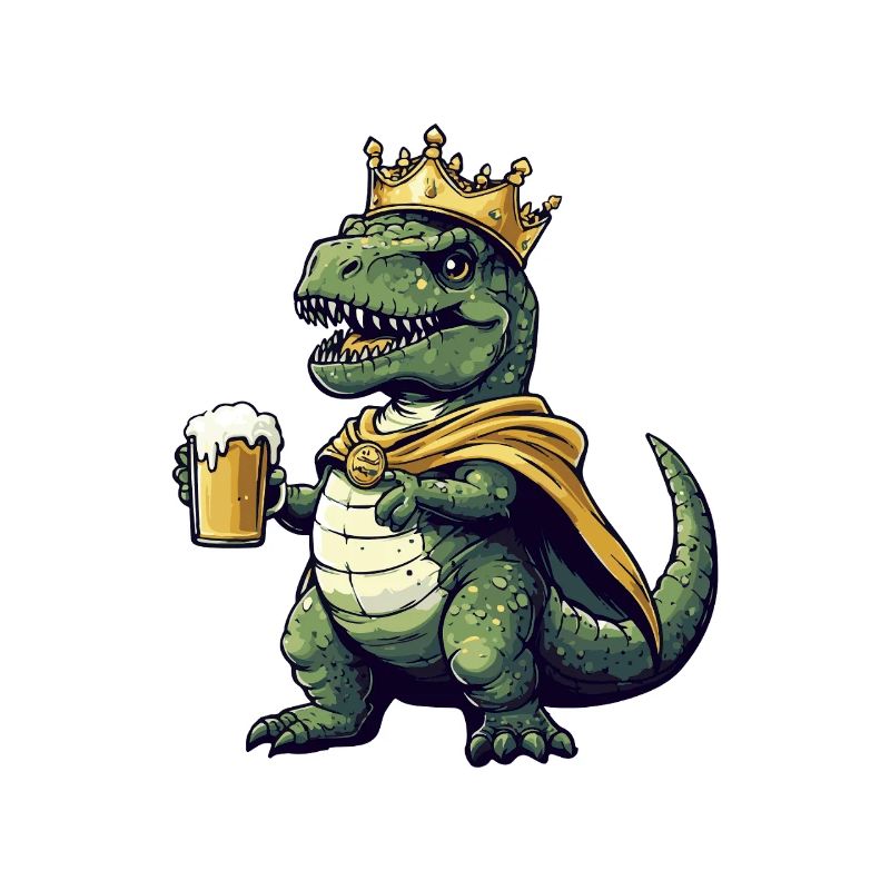 Dinosaur T-Rex Beer King