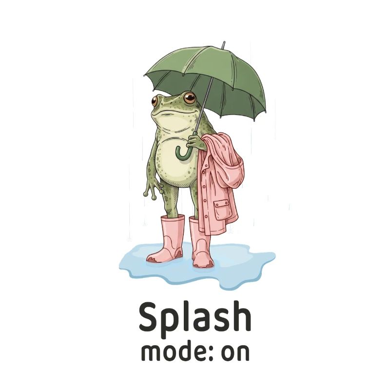 Splash mode on – Funny rain frog