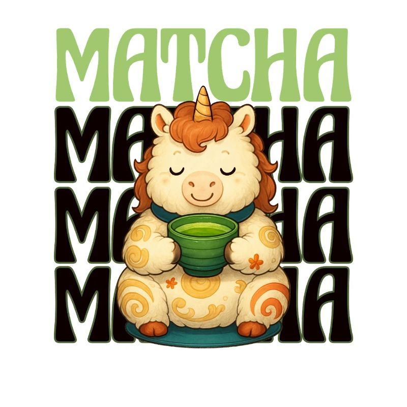 Matcha Einhorn Süßes Tee Liebhaber Design