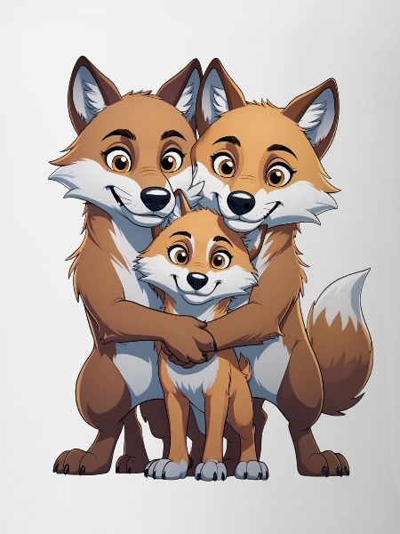 Wolfsfamilie Trio