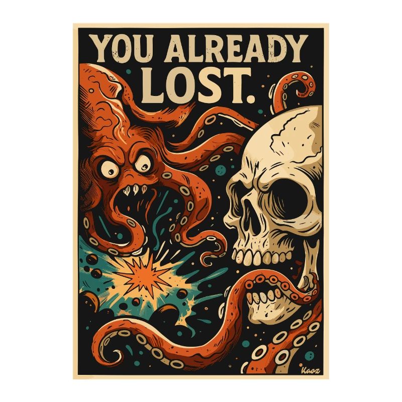 You've already lost – skull and tentacles