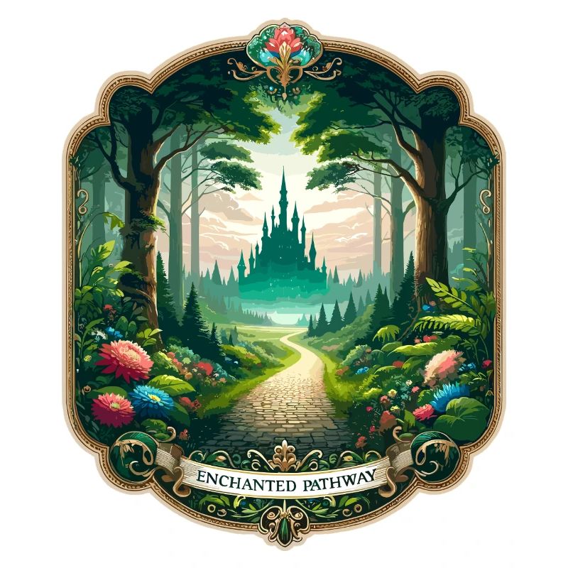 Chemin enchanté vers le château