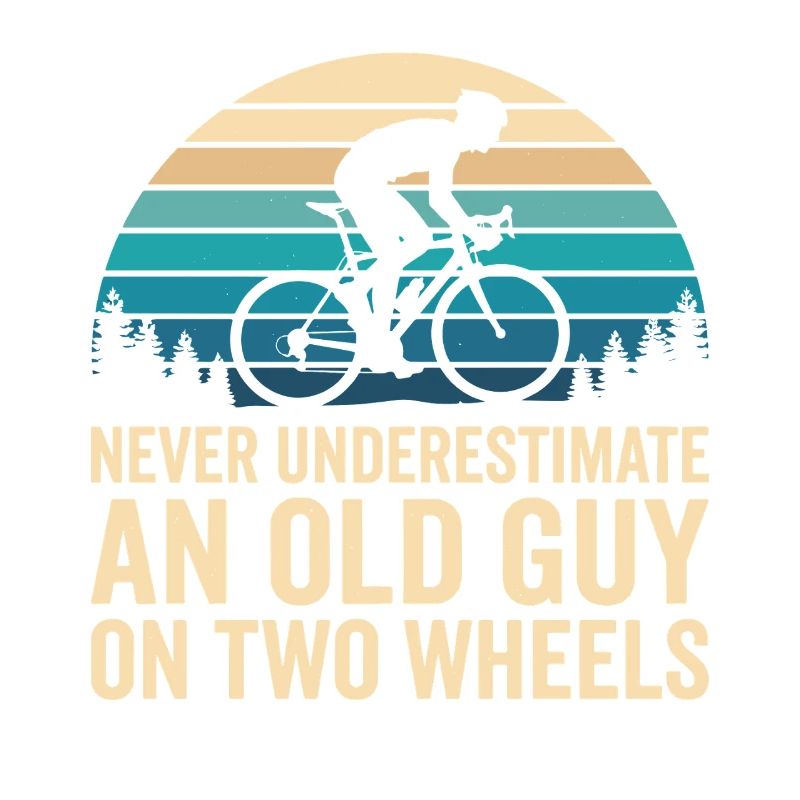 Motif de silhouette de cycliste à rayures de coucher de soleil