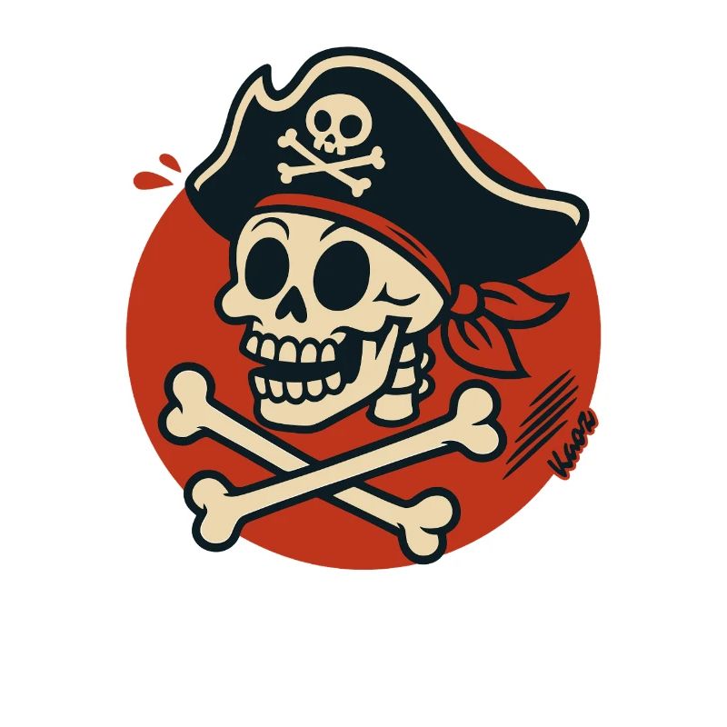 Pirate skull with crossed bones