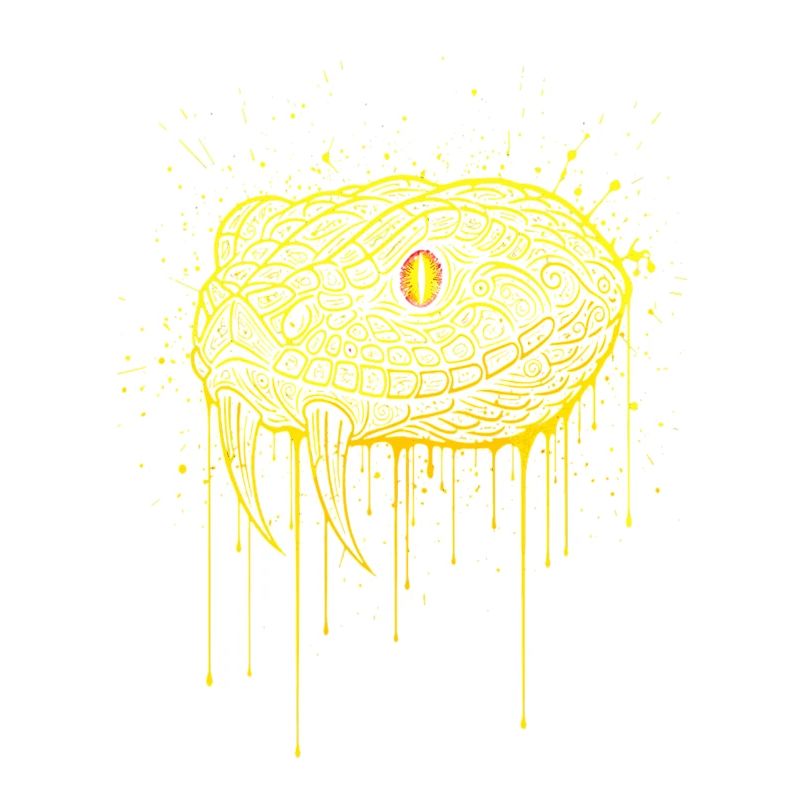 Golden Viper Snake Head