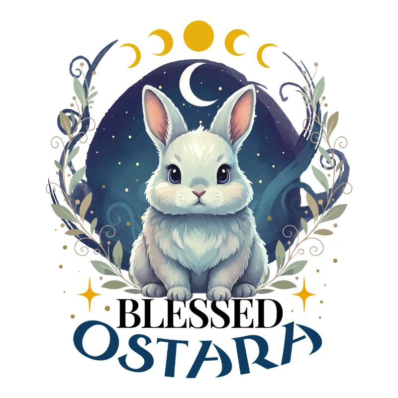 Happy Easter Ostara Rabbit Pagan