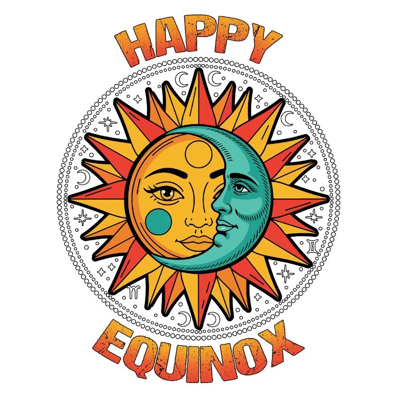 Happy Equinox Easter Ostara Moon Sun