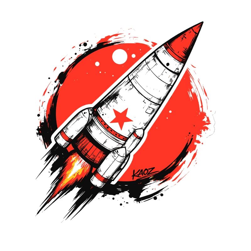 Crimson Rocket Splash-Artwork