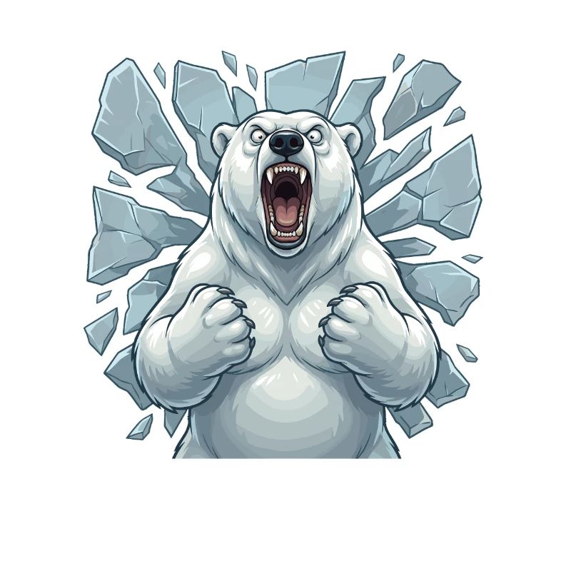 Polarbär bricht Eis