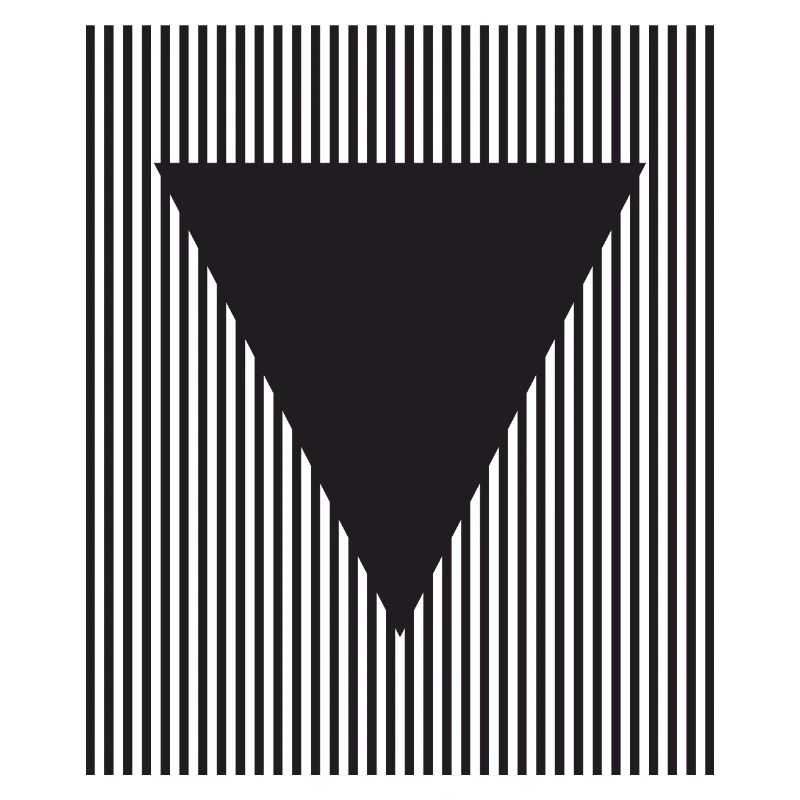 Inverted Triangle on Striped Field