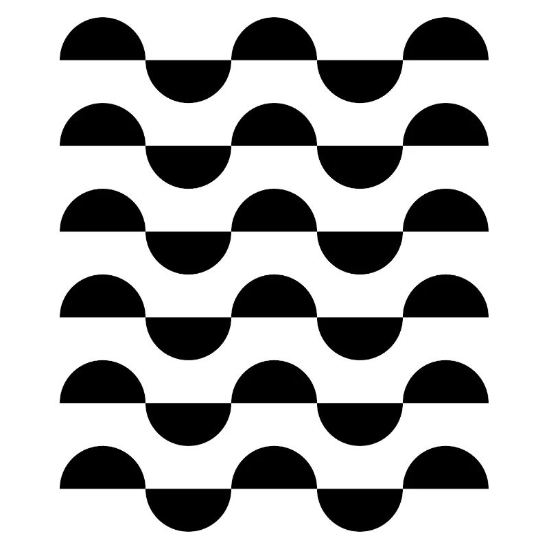 geometric wavy circles pattern design