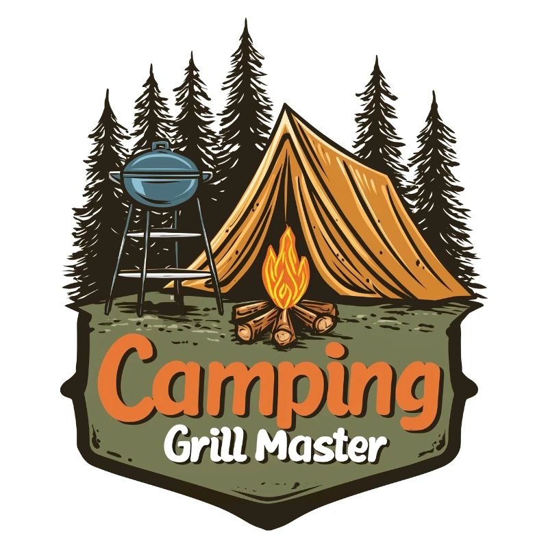 Camping Grilling Saying Camping Grill Master Camper