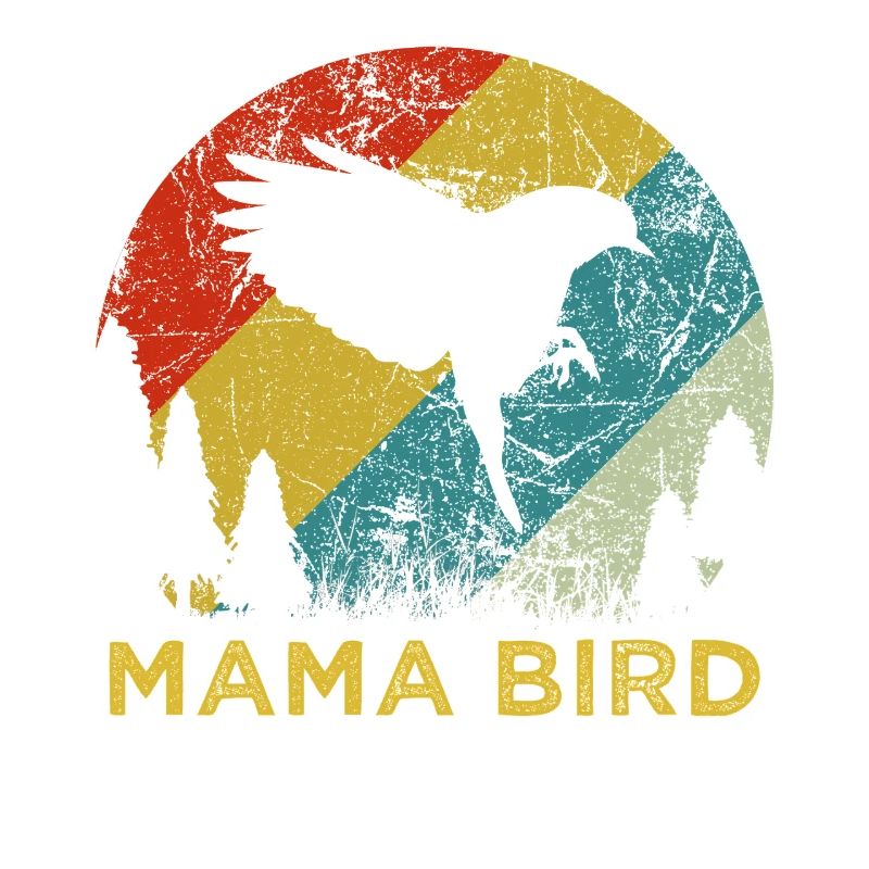 Mama Bird Retro Vintage-Muttertags-Ästhetik