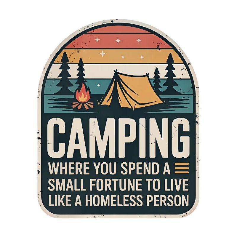 Design rétro de camping