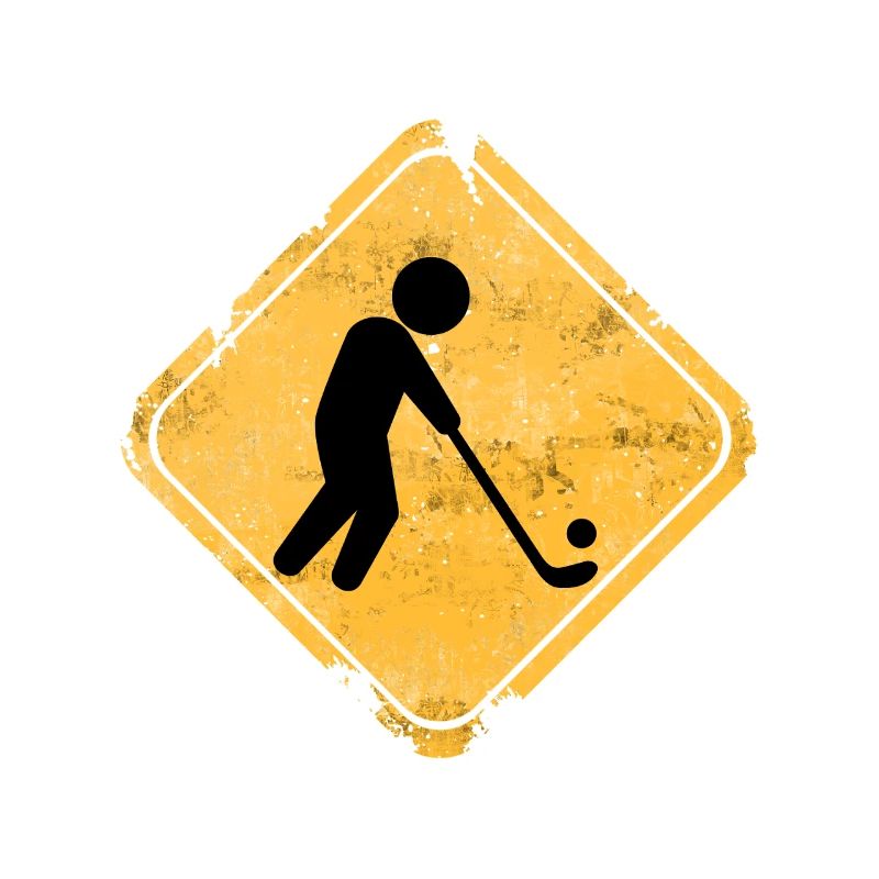 Rustik Sign Hockeysilhouette