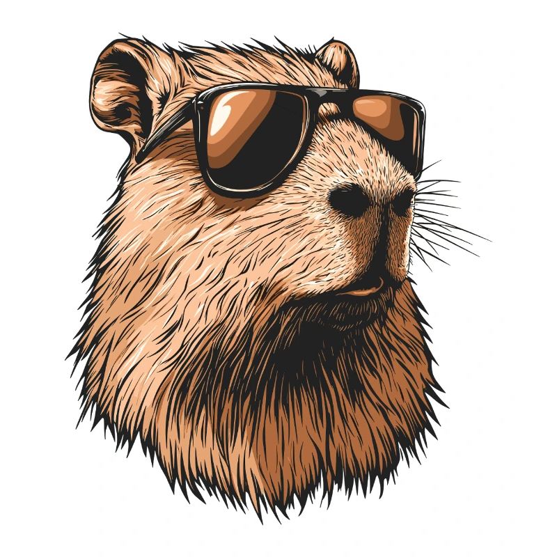 Capybara mit Sonnenbrille 