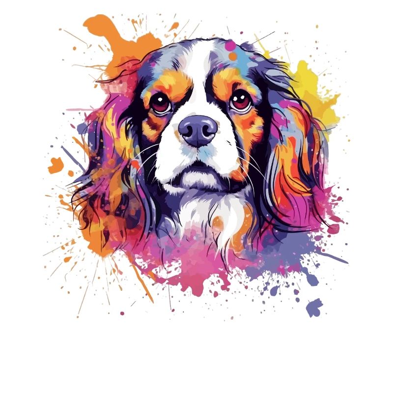 Cavalier King Charles Spaniel Splash Art