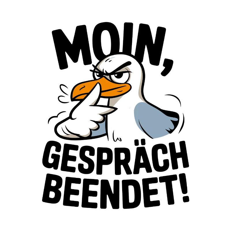  Moin Gespräch Beendet Möwe Nordsee Lustiger