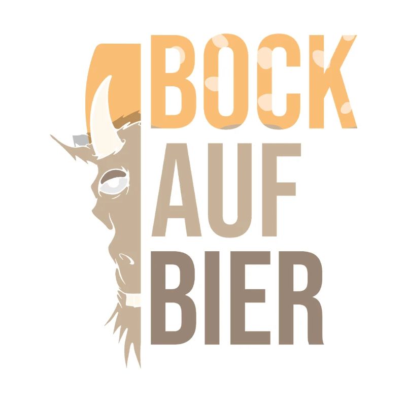 Bock auf Bier Biertrinker Ziege