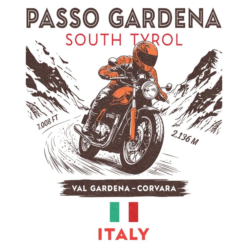 Passo Gardena Motorcycle design– Dolomites 