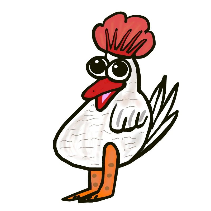 Dessin animé poulets poulets