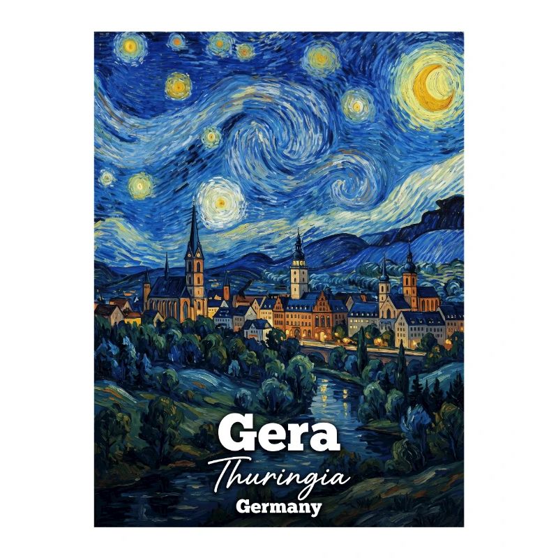 Gera Thuringia Germany Starry Night