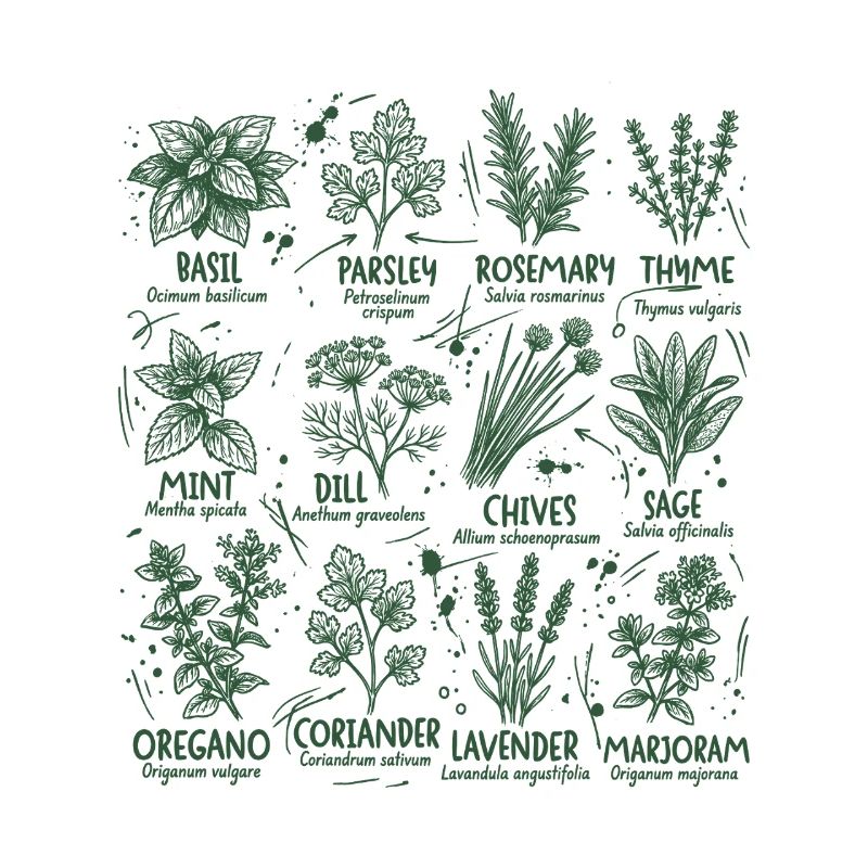 Herbs Botany Kitchen Basil Rosemary