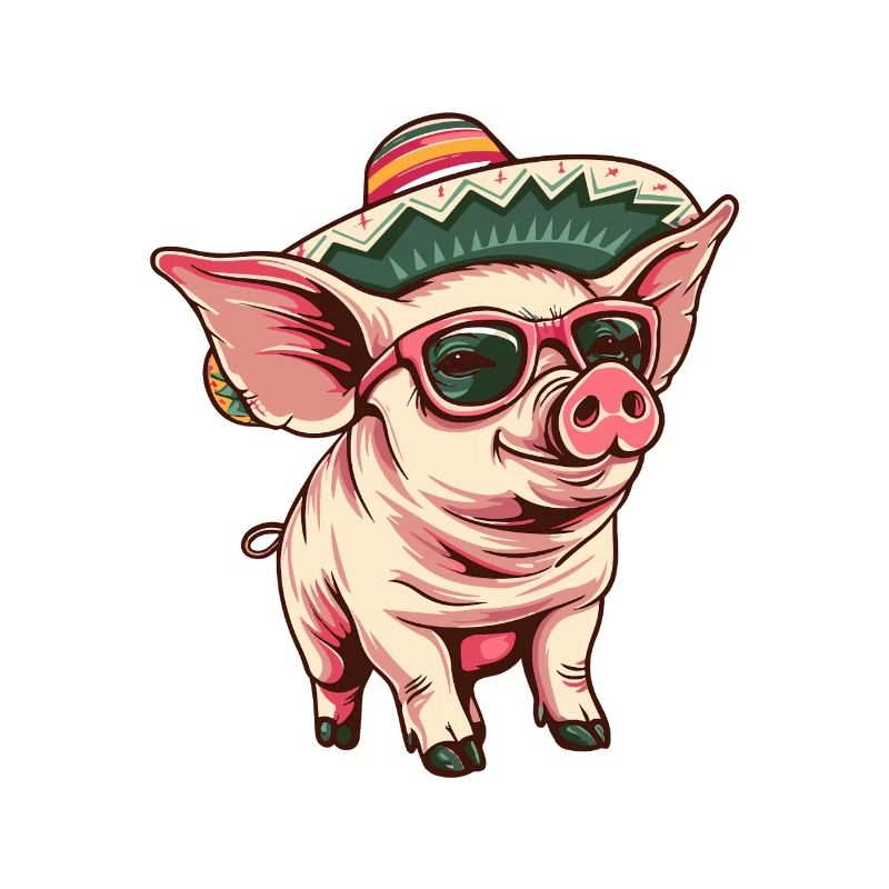 Sombrero comique drôle de cochon
