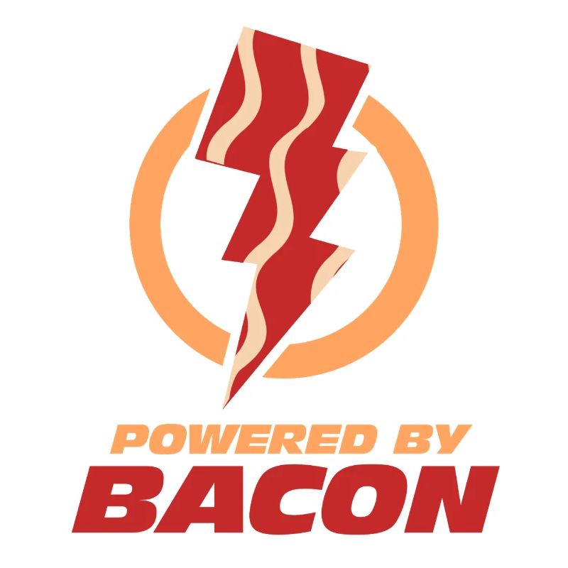 Powered By Bacon Lightning Bolt