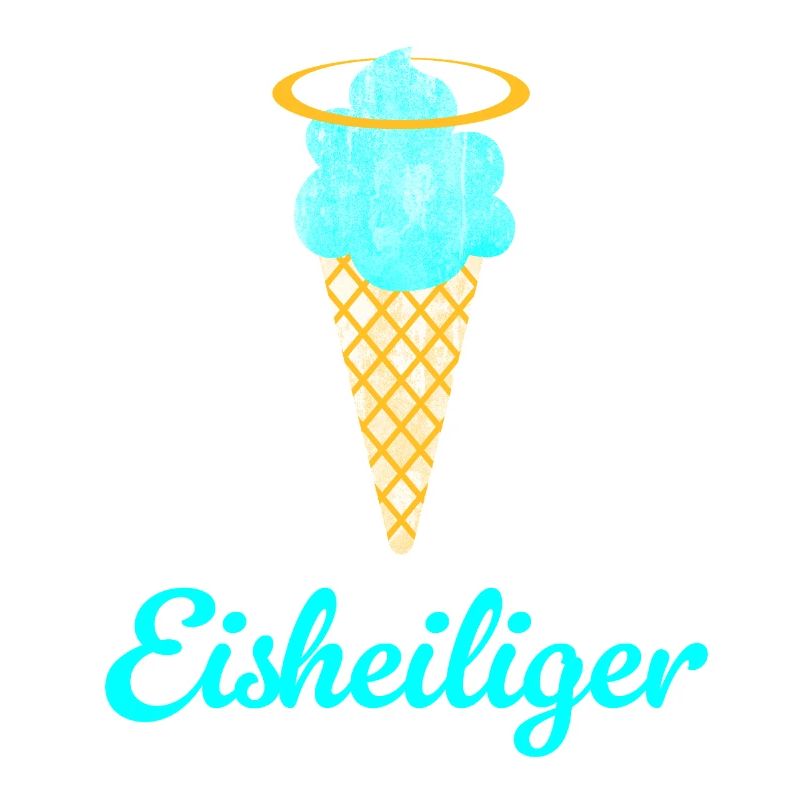 Eisheiliger Eis Eiscreme Heiligenschein Sommer Fan