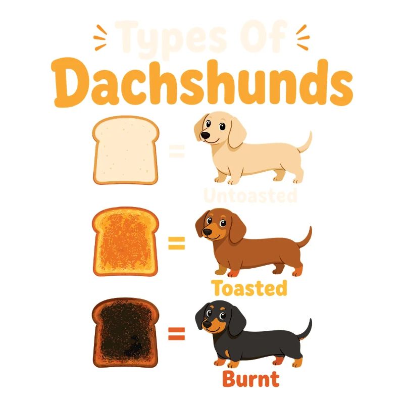Types drôles de teckels et chiens