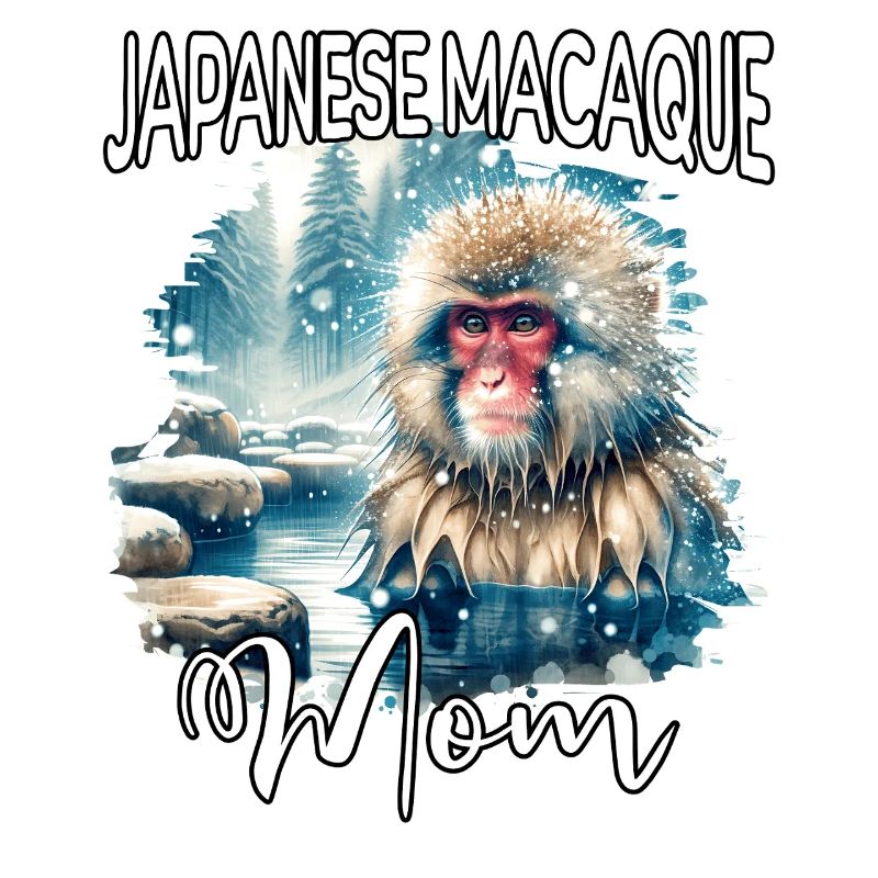 Maman macaque japonaise