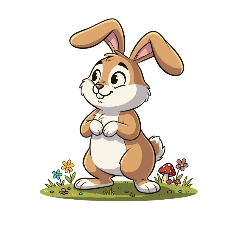Spring bunny in the meadow