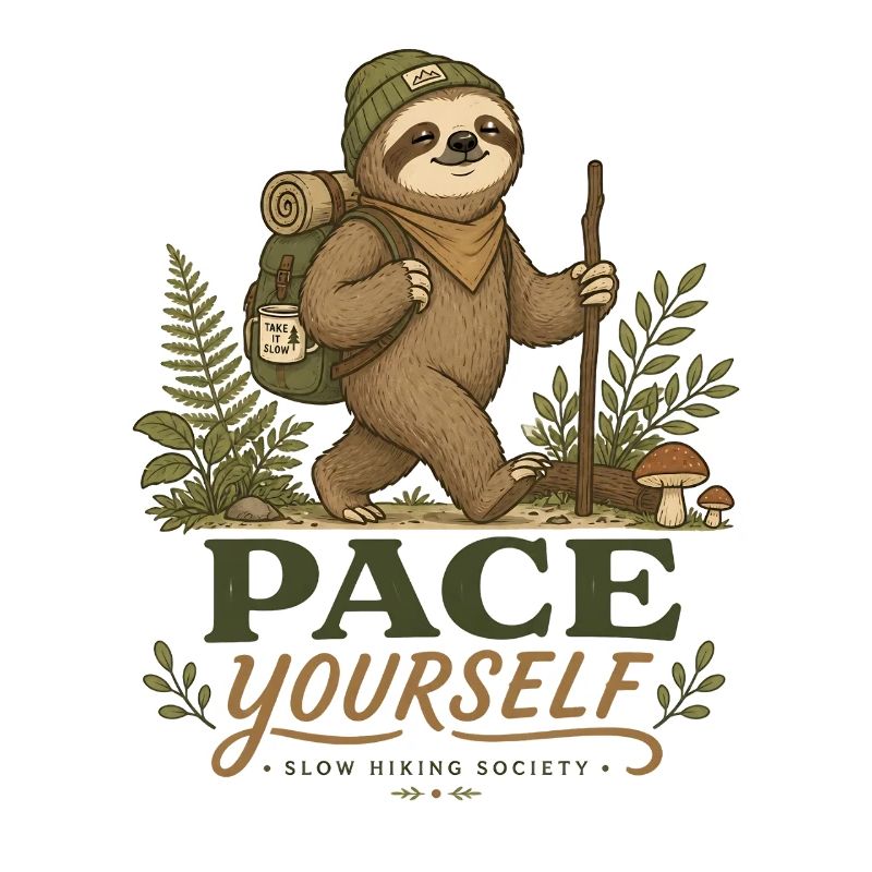 Pace Yourself Sloth Hiking