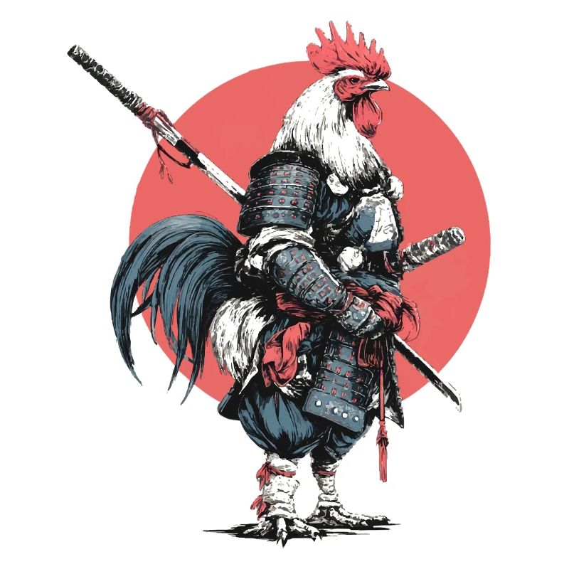 Rooster Samurai in Armor