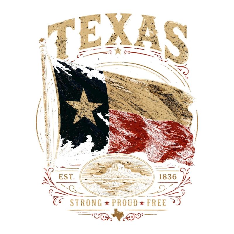 Texas Flag Pride: Stark & Free