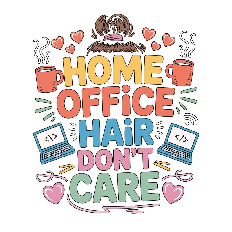 Remote Developer Home Office Hair Web Developer