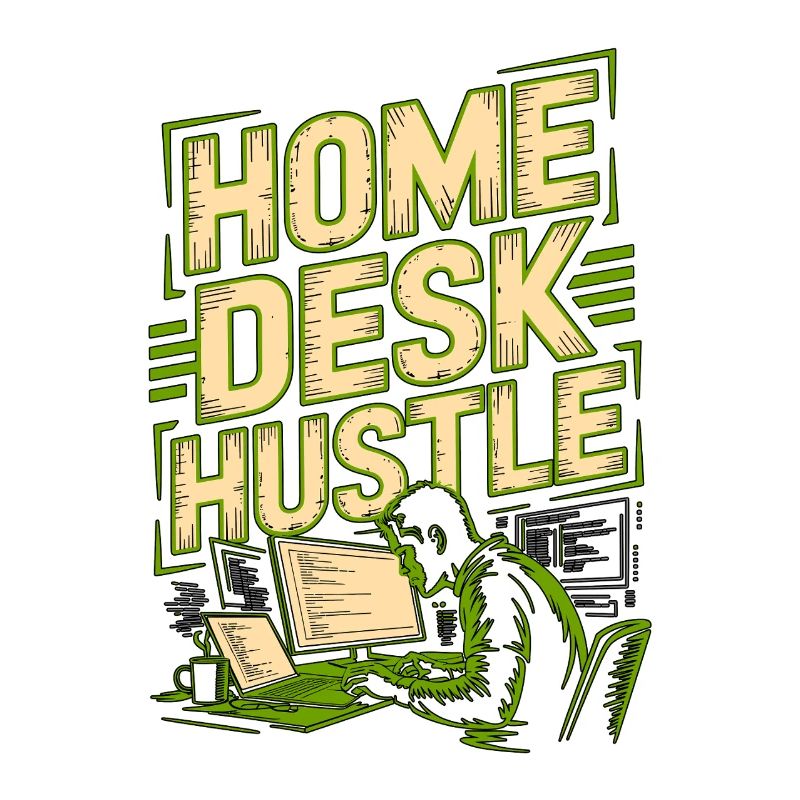 Remote Developer Home Desk Hustle Remote Coder
