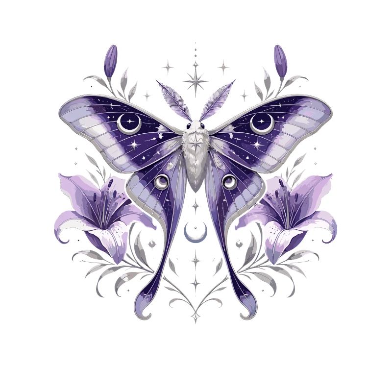 Papillon de nuit de lune pourpre
