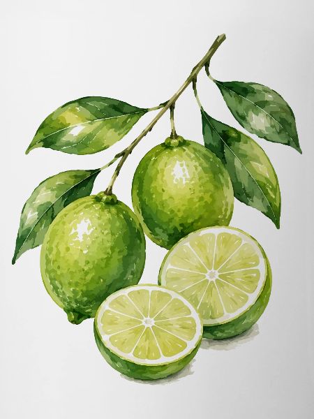 Fraîcheur aquarelle au citron vert