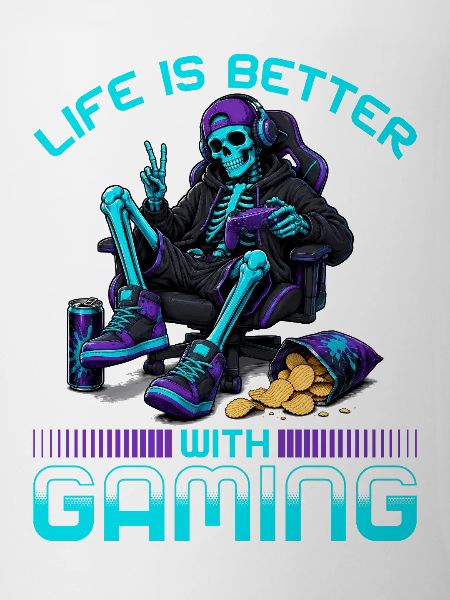 Skeleton Gamer Gaming Halloween