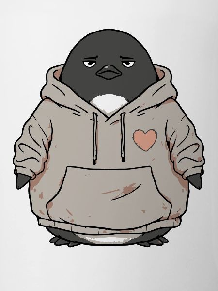 Niedlicher Pinguin Mit Kapuze