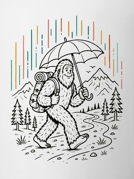 Sasquatch Regenschirm-Wanderung