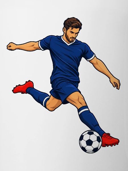 Fußball-Stürmer-Kick