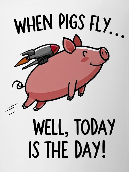 Schwein mit Rakete – Heute gehts los