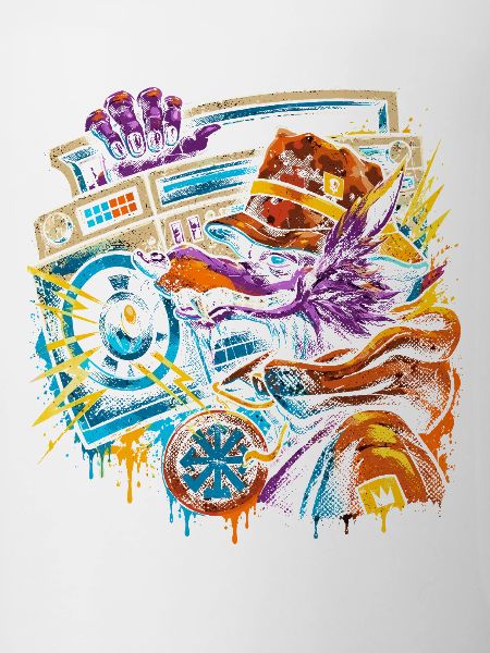 Drache DJ mit Boombox