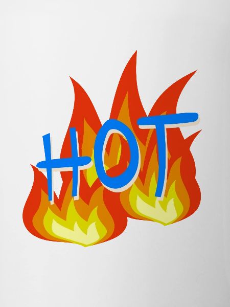 Flammen HOT Schriftzug