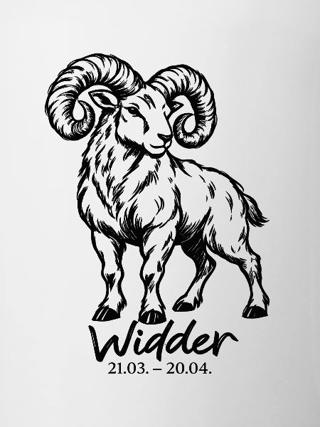 Widder – illustriertes Sternzeichen