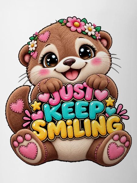 Keep Smiling Bär mit Blumenkranz